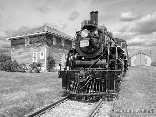 CN Engine 1112_P1020438-40bw.jpg - Photographed at the Railway Museum of Eastern Ontario in Smiths Falls, Ontario, Canada.